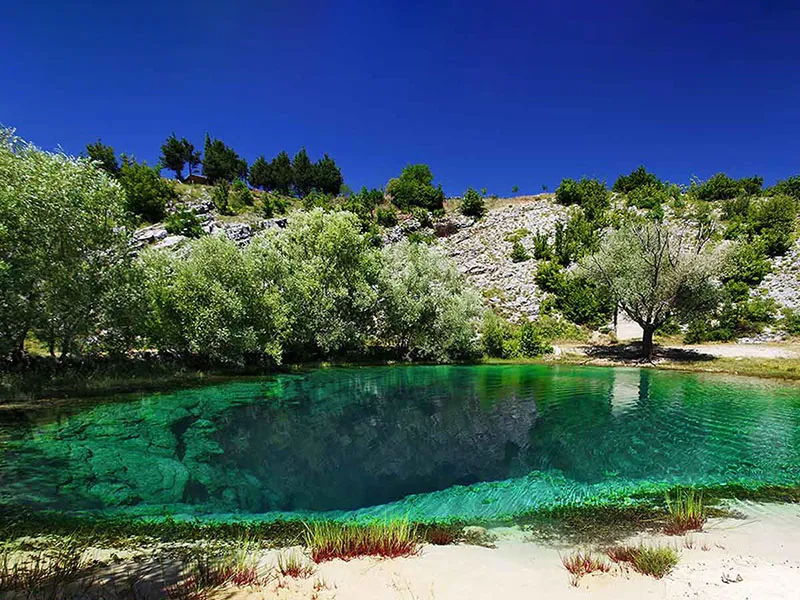 Untouched nature at the source of river Cetina in Dalmatian hinterland